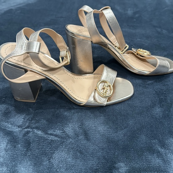 Coach Women's Maddi Rose Gold Leather Heels Size 8 - Picture 9 of 12